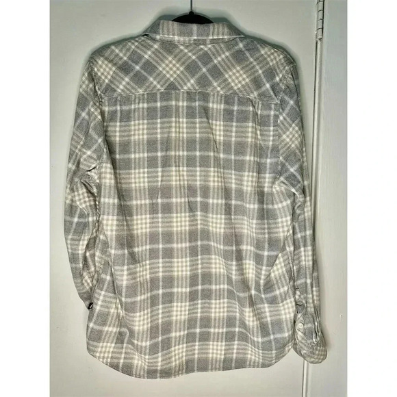 Civil Society women’s Grey Plaid Flannel Button-Up Shirt Size L 012 - Picture 3 of 6
